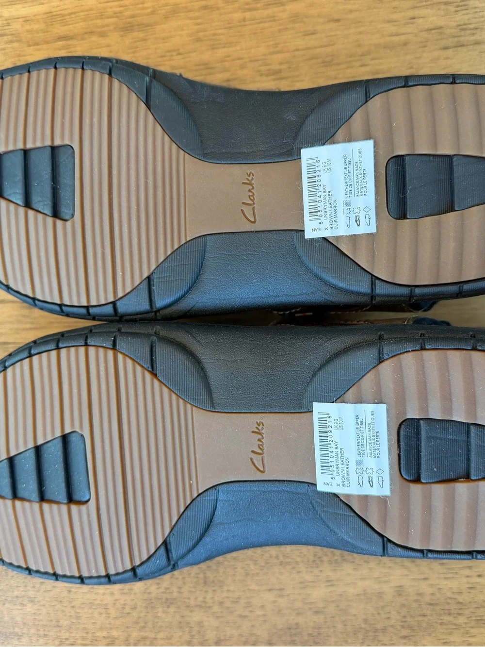 Men's Clarks Brown Leather Closed-Toe Fisherman Sandals